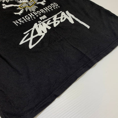 【中古品】【メンズ】 STUSSY ステューシー × NEIGHBORHOOD ネイバーフッド 別注 コラボ 30TH ANNIVERSARY TEE 30周年記念 Tシャツ 半袖 トップス 142-260615-yo-03-tei サイズ：S カラー：ブラック 万代Net店