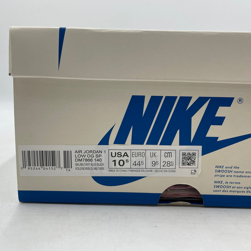 【中古品】【メンズ】 NIKE ナイキ × TRAVIS SCOTT トラヴィス・スコット × FRAGMENT DESIGN フラグメントデザイン 別注 コラボ AIR JORDAN 1 LOW OG SP DM7866-140 スニーカー 靴 160-260420-yo-04-tei サイズ：28.5cm カラー：ミリタリーブルー 万代Net店