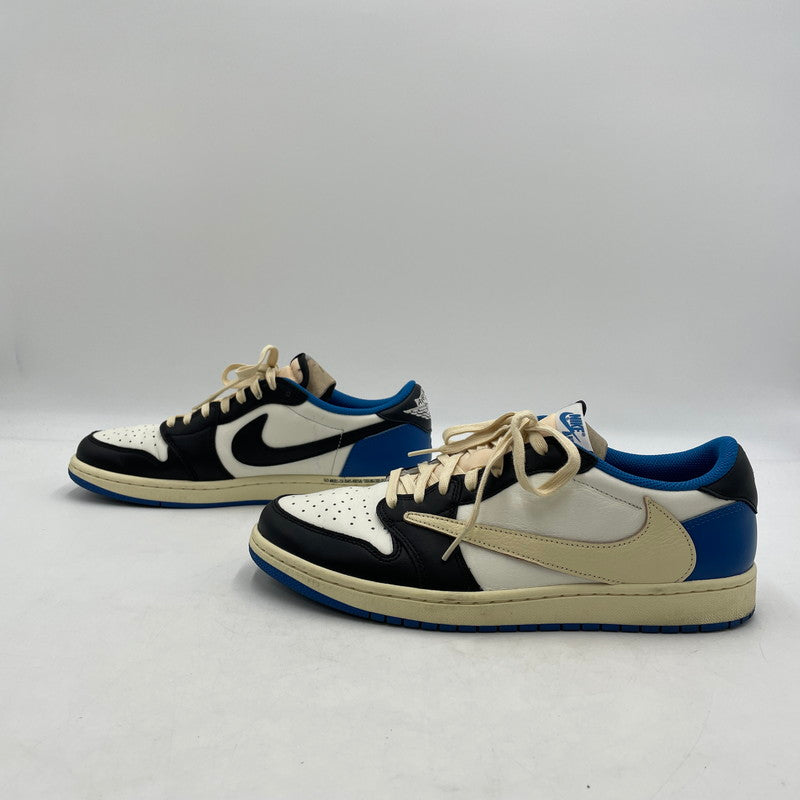 【中古品】【メンズ】 NIKE ナイキ × TRAVIS SCOTT トラヴィス・スコット × FRAGMENT DESIGN フラグメントデザイン 別注 コラボ AIR JORDAN 1 LOW OG SP DM7866-140 スニーカー 靴 160-260420-yo-04-tei サイズ：28.5cm カラー：ミリタリーブルー 万代Net店