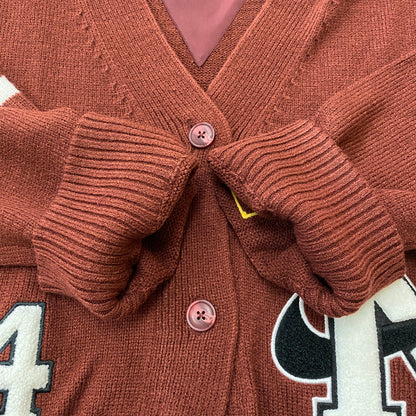 【中古品】【レディース】 × YOON ユーン 別注 コラボ 25SS CARDIGAN FZ0274-619 カーディガン 長袖 トップス 170-260420-KS-20-tei サイズ：M カラー：ボルドー 万代Net店