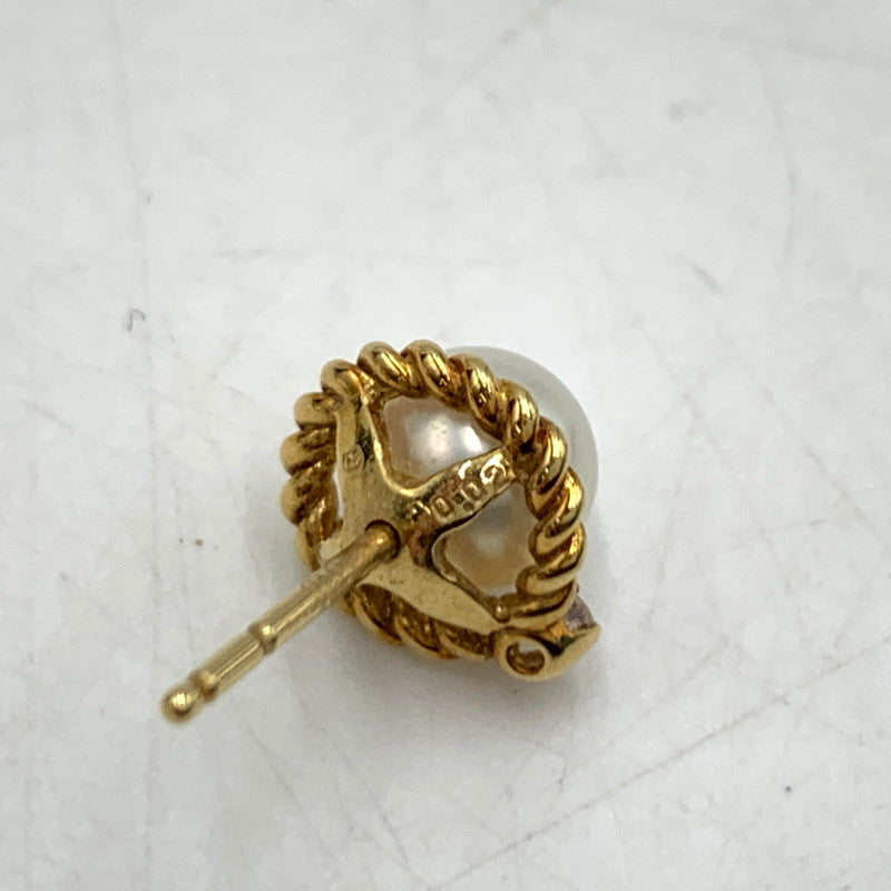 【中古品】【レディース】 MIKIMOTO ミキモト EARRING イヤリング ピアス アクセサリー アコヤ真珠 ダイヤモンド K18 192-260503-ko-23-tei カラー：ゴールド 万代Net店