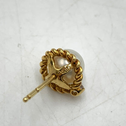 【中古品】【レディース】 MIKIMOTO ミキモト EARRING イヤリング ピアス アクセサリー アコヤ真珠 ダイヤモンド K18 192-260503-ko-23-tei カラー：ゴールド 万代Net店