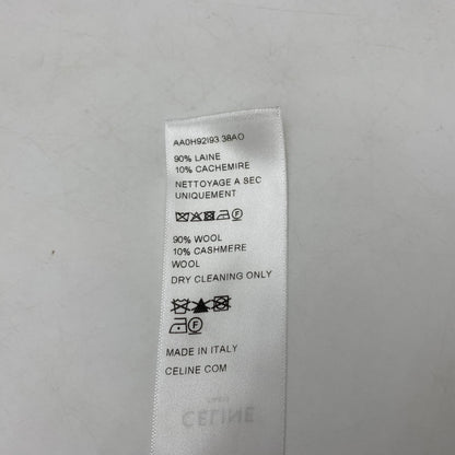 【中古品】【メンズ】 CELINE セリーヌ LOGO KNIT CAP AA0H92I93 ロゴ ニット キャップ 帽子 カシミヤ混ウール 183-260522-ko-01-tei サイズ：TU カラー：ブラック 万代Net店