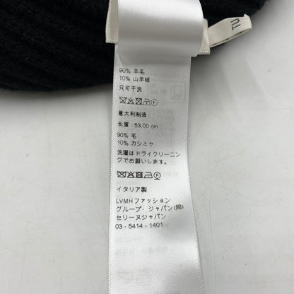 【中古品】【メンズ】 CELINE セリーヌ LOGO KNIT CAP AA0H92I93 ロゴ ニット キャップ 帽子 カシミヤ混ウール 183-260522-ko-01-tei サイズ：TU カラー：ブラック 万代Net店