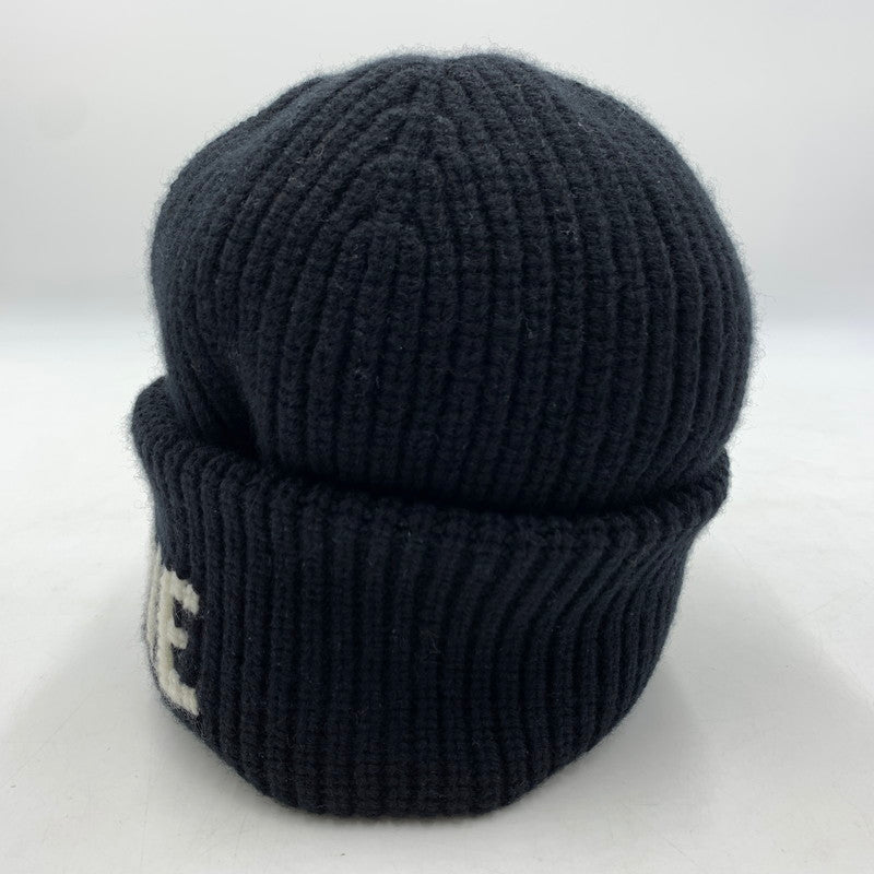 【中古品】【メンズ】 CELINE セリーヌ LOGO KNIT CAP AA0H92I93 ロゴ ニット キャップ 帽子 カシミヤ混ウール 183-260522-ko-01-tei サイズ：TU カラー：ブラック 万代Net店
