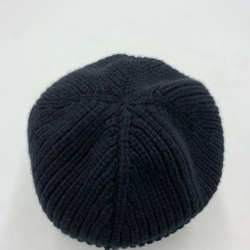 【中古品】【メンズ】 CELINE セリーヌ LOGO KNIT CAP AA0H92I93 ロゴ ニット キャップ 帽子 カシミヤ混ウール 183-260522-ko-01-tei サイズ：TU カラー：ブラック 万代Net店