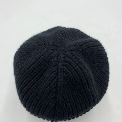 【中古品】【メンズ】 CELINE セリーヌ LOGO KNIT CAP AA0H92I93 ロゴ ニット キャップ 帽子 カシミヤ混ウール 183-260522-ko-01-tei サイズ：TU カラー：ブラック 万代Net店