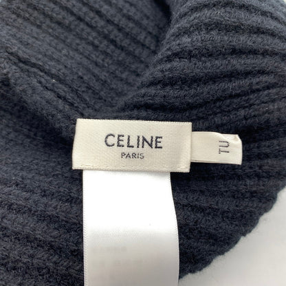 【中古品】【メンズ】 CELINE セリーヌ LOGO KNIT CAP AA0H92I93 ロゴ ニット キャップ 帽子 カシミヤ混ウール 183-260522-ko-01-tei サイズ：TU カラー：ブラック 万代Net店