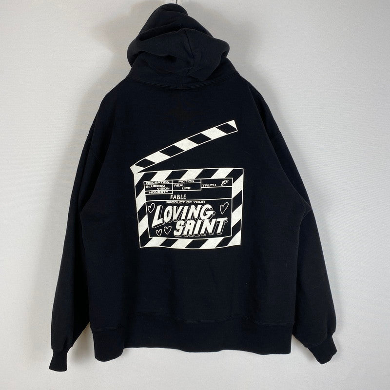 【中古品】【メンズ】 SAINT MICHAEL SAINT Mxxxxxx SAINT MICHAEL セントマイケル I LOVE SAINT HOODIE SM-MK8-0000-057 アイラブ セント フーディ トップス プルオーバーパーカー 142-260422-ks-02-fuzh サイズ：M カラー：ブラック 万代Net店