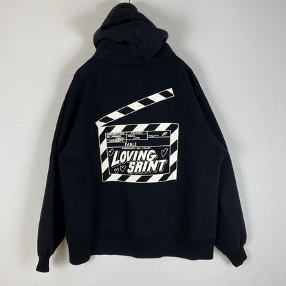 【中古品】【メンズ】 SAINT MICHAEL SAINT Mxxxxxx SAINT MICHAEL セントマイケル I LOVE SAINT HOODIE SM-MK8-0000-057 アイラブ セント フーディ トップス プルオーバーパーカー 142-260422-ks-02-fuzh サイズ：M カラー：ブラック 万代Net店