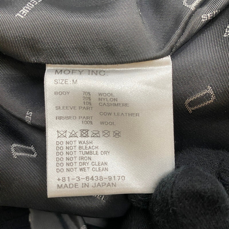 【中古品】【メンズ】 SEQUEL シークエル LEATHER STUDIUM JACKET レザー スタジアム ジャケット ライトアウター スタジャン 142-260422-ks-09-tei サイズ：M カラー：ネイビー 万代Net店