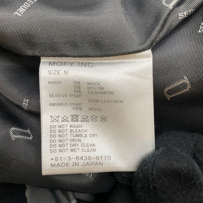 【中古品】【メンズ】 SEQUEL シークエル LEATHER STUDIUM JACKET レザー スタジアム ジャケット ライトアウター スタジャン 142-260422-ks-09-tei サイズ：M カラー：ネイビー 万代Net店