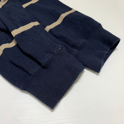 【中古品】【メンズ】 HUF ハフ DROP OUT STRIPE CREW ドロップ アウト ストライプ クルー Tシャツ 長袖 トップス 142-260720-ko-07-tei サイズ：M カラー：ネイビー 万代Net店