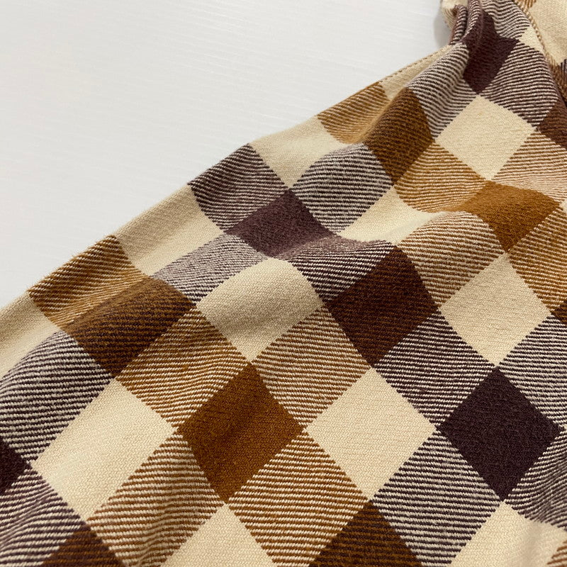 【現状渡し品】【メンズ】 TENDERLOIN テンダーロイン T-FLANNEL CHECK SHIRT フランネル チェック シャツ 長袖 トップス 142-260507-ks-24-tei サイズ：M カラー：ブラウン 万代Net店