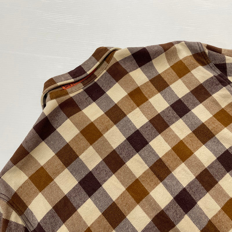 【現状渡し品】【メンズ】 TENDERLOIN テンダーロイン T-FLANNEL CHECK SHIRT フランネル チェック シャツ 長袖 トップス 142-260507-ks-24-tei サイズ：M カラー：ブラウン 万代Net店