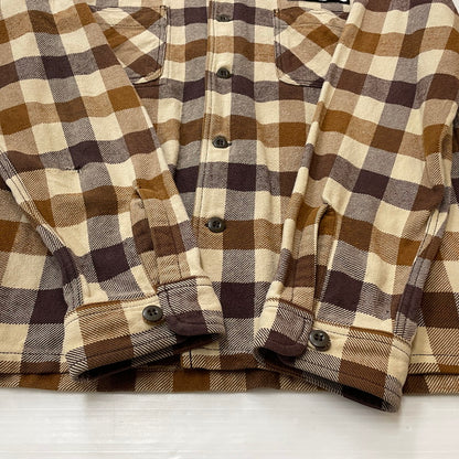 【現状渡し品】【メンズ】 TENDERLOIN テンダーロイン T-FLANNEL CHECK SHIRT フランネル チェック シャツ 長袖 トップス 142-260507-ks-24-tei サイズ：M カラー：ブラウン 万代Net店