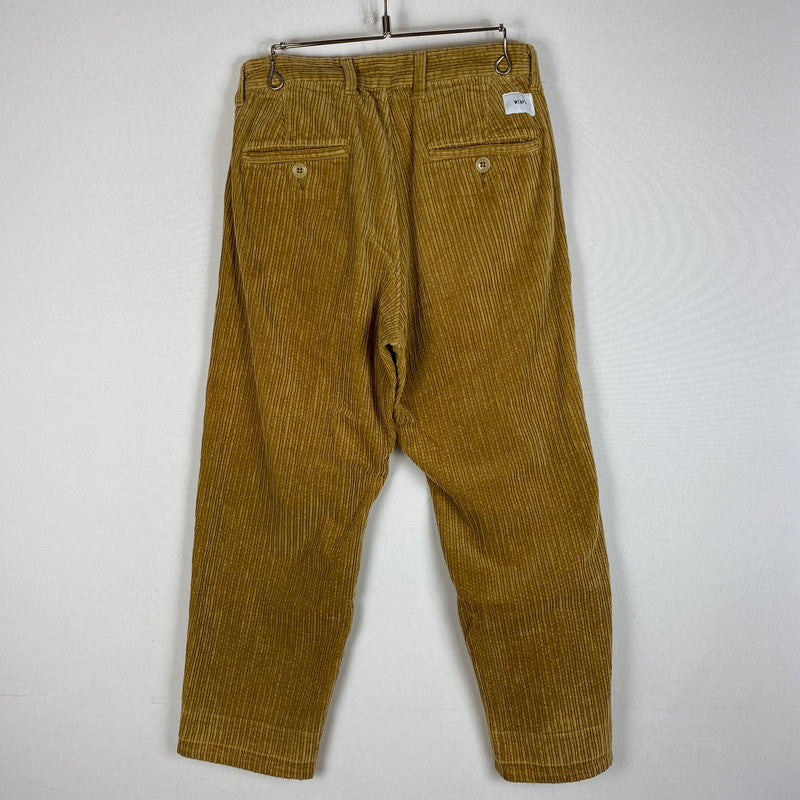 【中古品】【メンズ】 21AW TUCK 02 TROUSERS COTTON CORDUROY PANTS 212TQDT-PTM02 トラック2 トラウザー コットン コーデュロイ パンツ ボトムス 153-260422-ks-14-tei サイズ：1 カラー：ブラウン 万代Net店