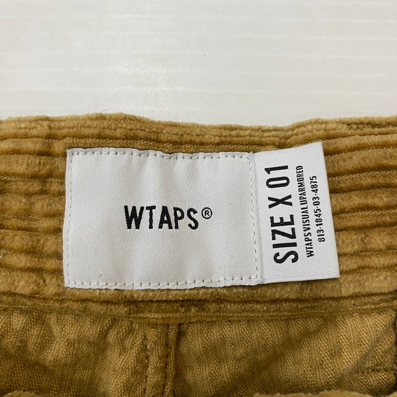 【中古品】【メンズ】 21AW TUCK 02 TROUSERS COTTON CORDUROY PANTS 212TQDT-PTM02 トラック2 トラウザー コットン コーデュロイ パンツ ボトムス 153-260422-ks-14-tei サイズ：1 カラー：ブラウン 万代Net店