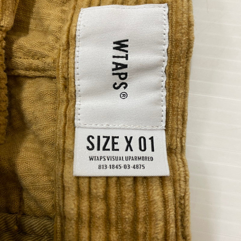 【中古品】【メンズ】 21AW TUCK 02 TROUSERS COTTON CORDUROY PANTS 212TQDT-PTM02 トラック2 トラウザー コットン コーデュロイ パンツ ボトムス 153-260422-ks-14-tei サイズ：1 カラー：ブラウン 万代Net店