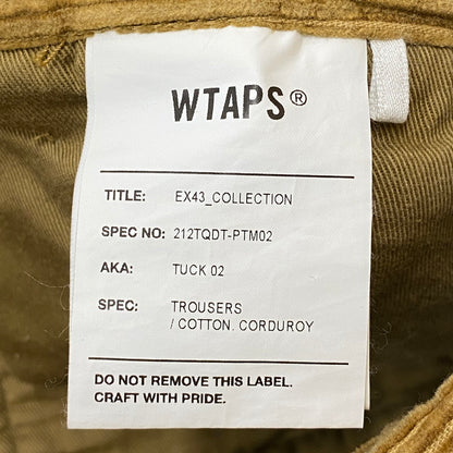 【中古品】【メンズ】 21AW TUCK 02 TROUSERS COTTON CORDUROY PANTS 212TQDT-PTM02 トラック2 トラウザー コットン コーデュロイ パンツ ボトムス 153-260422-ks-14-tei サイズ：1 カラー：ブラウン 万代Net店