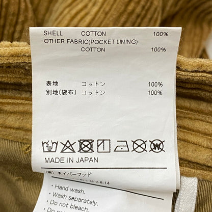 【中古品】【メンズ】 21AW TUCK 02 TROUSERS COTTON CORDUROY PANTS 212TQDT-PTM02 トラック2 トラウザー コットン コーデュロイ パンツ ボトムス 153-260422-ks-14-tei サイズ：1 カラー：ブラウン 万代Net店