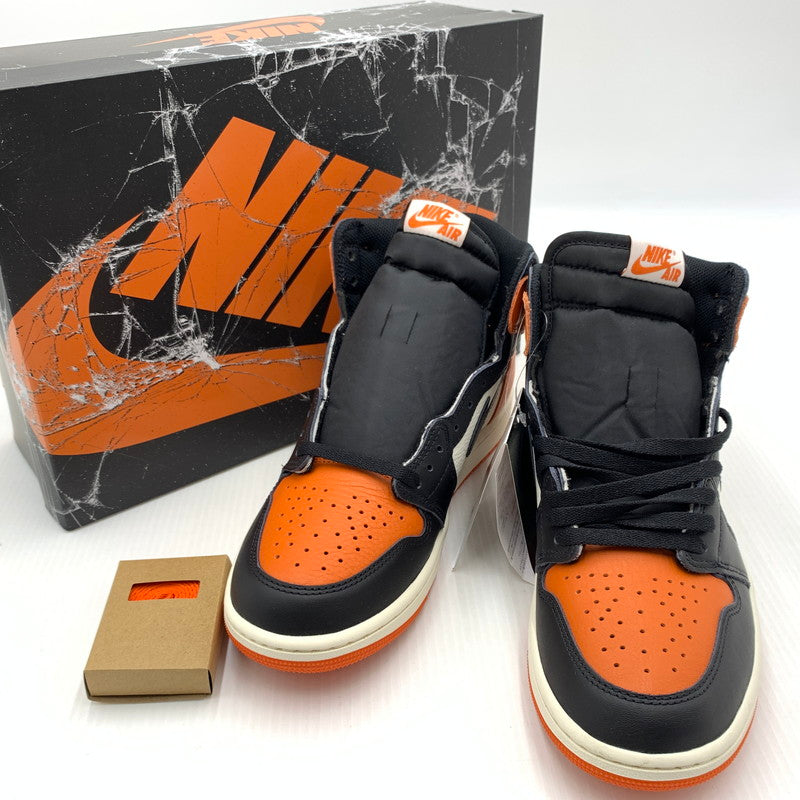 【中古品】【メンズ】 NIKE ナイキ AIR JORDAN 1 RETRO HIGH OG SHATTERED BACKBOARD DZ5485-008 エアジョーダン1 レトロ ハイ スニーカー 靴 シューズ 160-260917-ko-07-teih サイズ：27cm カラー：オレンジブラック 万代Net店