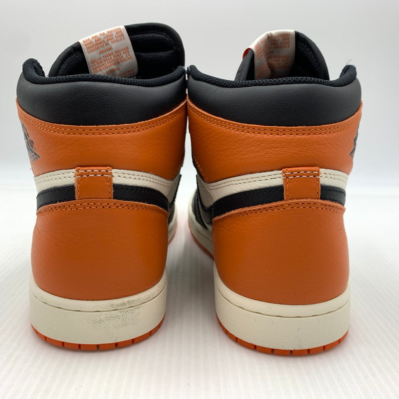 【中古品】【メンズ】 NIKE ナイキ AIR JORDAN 1 RETRO HIGH OG SHATTERED BACKBOARD DZ5485-008 エアジョーダン1 レトロ ハイ スニーカー 靴 シューズ 160-260917-ko-07-teih サイズ：27cm カラー：オレンジブラック 万代Net店