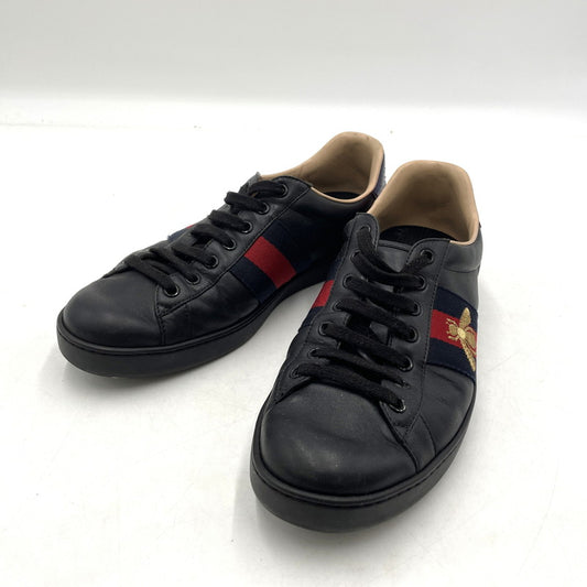 【中古品】【メンズ】 GUCCI グッチ ACE BEE SNEAKERS 429446 エース ビー スニーカー 靴 シューズ 183-260420-yo-12-tei サイズ：8 カラー：ブラック 万代Net店