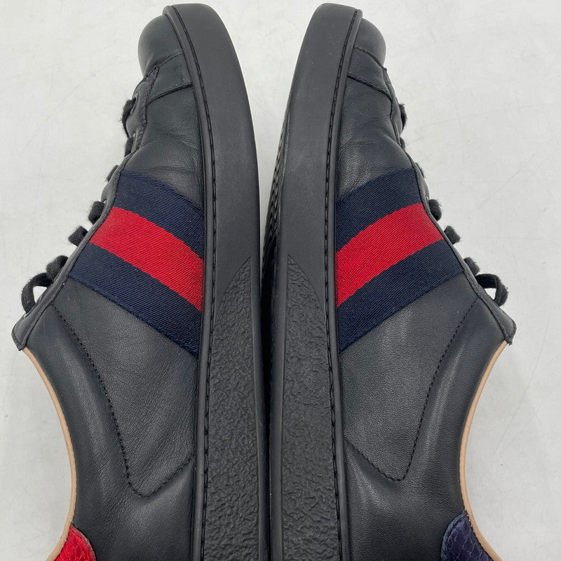 【中古品】【メンズ】 GUCCI グッチ ACE BEE SNEAKERS 429446 エース ビー スニーカー 靴 シューズ 183-260420-yo-12-tei サイズ：8 カラー：ブラック 万代Net店
