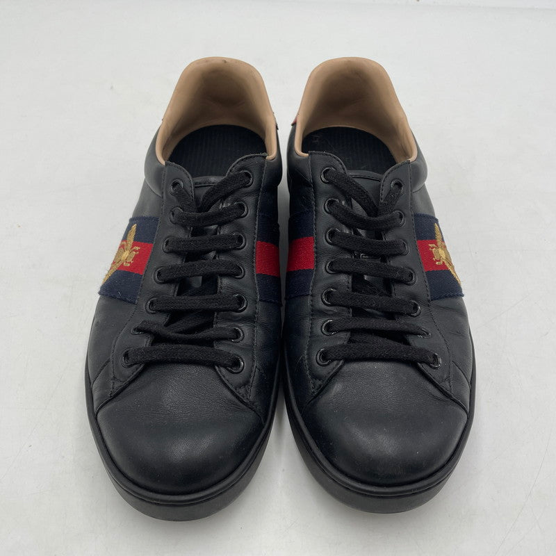 【中古品】【メンズ】 GUCCI グッチ ACE BEE SNEAKERS 429446 エース ビー スニーカー 靴 シューズ 183-260420-yo-12-tei サイズ：8 カラー：ブラック 万代Net店