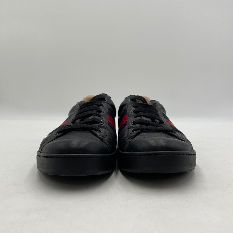 【中古品】【メンズ】 GUCCI グッチ ACE BEE SNEAKERS 429446 エース ビー スニーカー 靴 シューズ 183-260420-yo-12-tei サイズ：8 カラー：ブラック 万代Net店