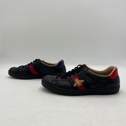 【中古品】【メンズ】 GUCCI グッチ ACE BEE SNEAKERS 429446 エース ビー スニーカー 靴 シューズ 183-260420-yo-12-tei サイズ：8 カラー：ブラック 万代Net店