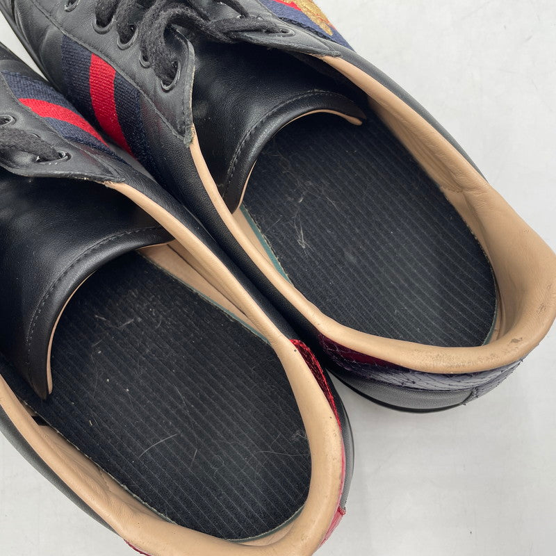 【中古品】【メンズ】 GUCCI グッチ ACE BEE SNEAKERS 429446 エース ビー スニーカー 靴 シューズ 183-260420-yo-12-tei サイズ：8 カラー：ブラック 万代Net店