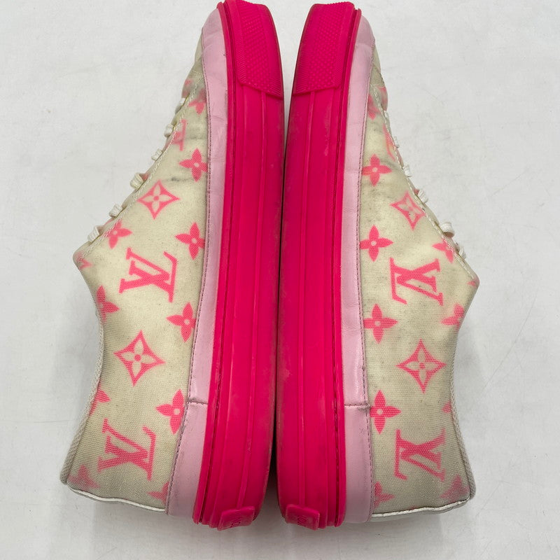 【中古品】【メンズ】 LOUIS VUITTON ルイ・ヴィトン STELLAR LINE MONOGRAM MESH SNEAKERS CL1109 ステラーライン モノグラムメッシュ スニーカー 靴 シューズ 179-260420-yo-11-tei サイズ：42 カラー：ピンク/ホワイト 万代Net店