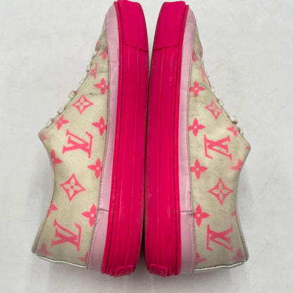 【中古品】【メンズ】 LOUIS VUITTON ルイ・ヴィトン STELLAR LINE MONOGRAM MESH SNEAKERS CL1109 ステラーライン モノグラムメッシュ スニーカー 靴 シューズ 179-260420-yo-11-tei サイズ：42 カラー：ピンク/ホワイト 万代Net店