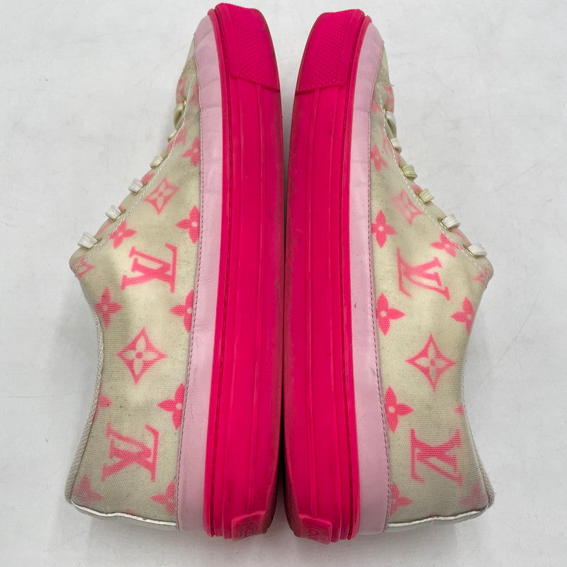【中古品】【メンズ】 LOUIS VUITTON ルイ・ヴィトン STELLAR LINE MONOGRAM MESH SNEAKERS CL1109 ステラーライン モノグラムメッシュ スニーカー 靴 シューズ 179-260420-yo-11-tei サイズ：42 カラー：ピンク/ホワイト 万代Net店