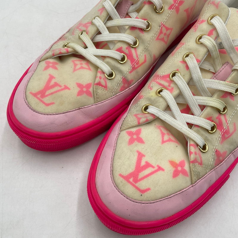 【中古品】【メンズ】 LOUIS VUITTON ルイ・ヴィトン STELLAR LINE MONOGRAM MESH SNEAKERS CL1109 ステラーライン モノグラムメッシュ スニーカー 靴 シューズ 179-260420-yo-11-tei サイズ：42 カラー：ピンク/ホワイト 万代Net店