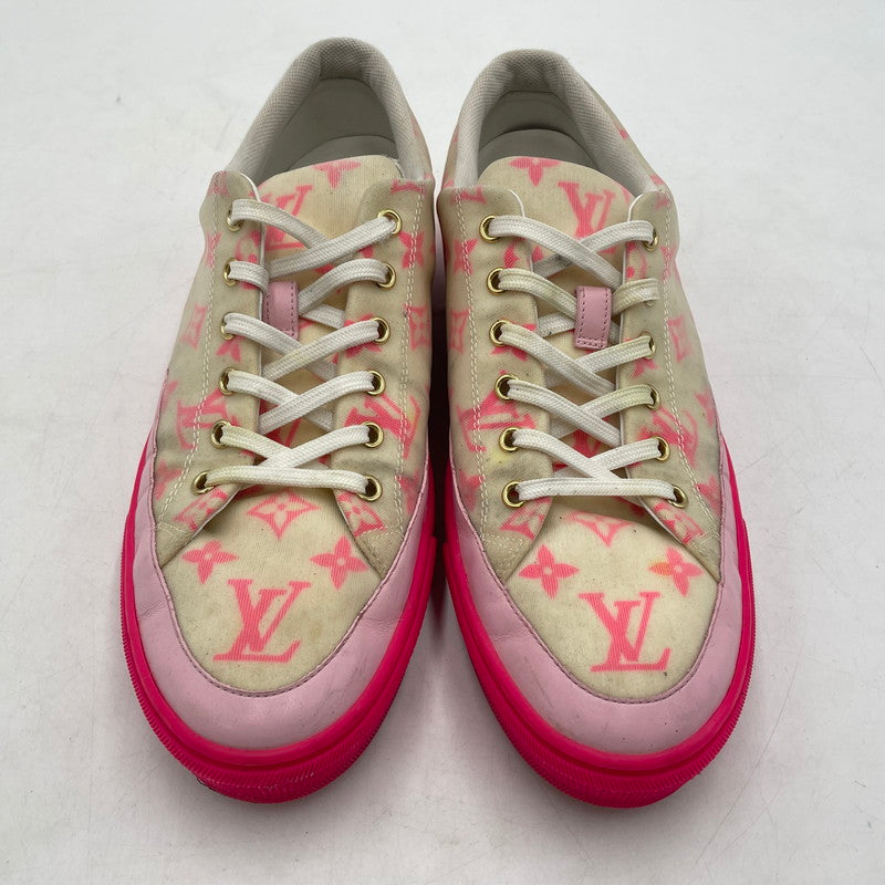【中古品】【メンズ】 LOUIS VUITTON ルイ・ヴィトン STELLAR LINE MONOGRAM MESH SNEAKERS CL1109 ステラーライン モノグラムメッシュ スニーカー 靴 シューズ 179-260420-yo-11-tei サイズ：42 カラー：ピンク/ホワイト 万代Net店