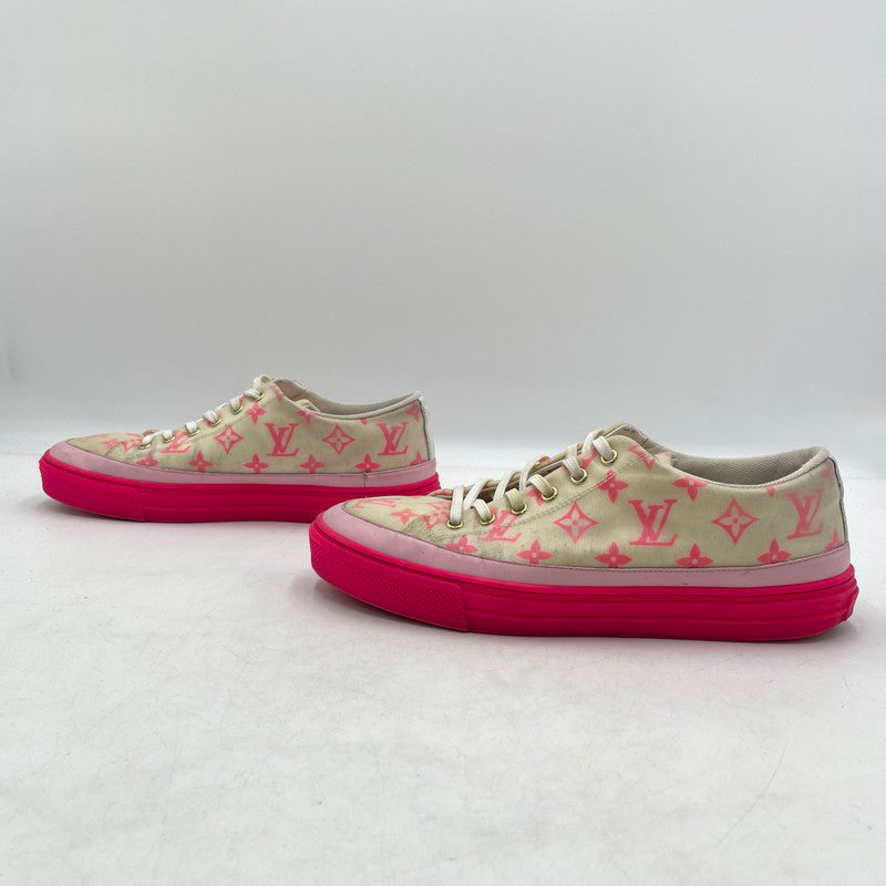 【中古品】【メンズ】 LOUIS VUITTON ルイ・ヴィトン STELLAR LINE MONOGRAM MESH SNEAKERS CL1109 ステラーライン モノグラムメッシュ スニーカー 靴 シューズ 179-260420-yo-11-tei サイズ：42 カラー：ピンク/ホワイト 万代Net店