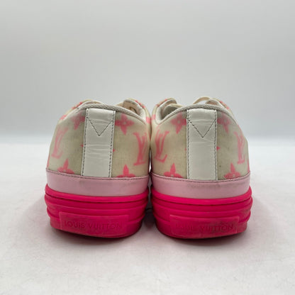 【中古品】【メンズ】 LOUIS VUITTON ルイ・ヴィトン STELLAR LINE MONOGRAM MESH SNEAKERS CL1109 ステラーライン モノグラムメッシュ スニーカー 靴 シューズ 179-260420-yo-11-tei サイズ：42 カラー：ピンク/ホワイト 万代Net店