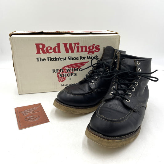 【中古品】【メンズ】 RED WING レッドウィング 6INCH CLASSIC MOC TOE BOOTS 8179 6インチ クラシック モック トゥ ブーツ 靴 シューズ 164-260420-yo-01-tei サイズ：8.5E カラー：ブラック 万代Net店