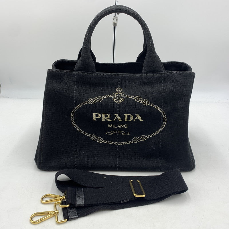 【現状渡し品】【メンズ】 PRADA プラダ カナパ M 2WAY バッグ カバン ショルダーバッグ トートバッグ 180-260606-ko-11-tei カラー：ブラック 万代Net店