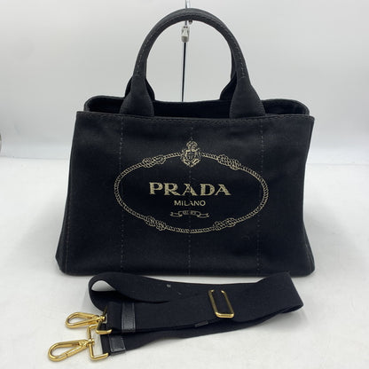 【現状渡し品】【メンズ】 PRADA プラダ カナパ M 2WAY バッグ カバン ショルダーバッグ トートバッグ 180-260606-ko-11-tei カラー：ブラック 万代Net店