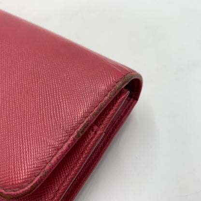 【現状渡し品】【レディース】 PRADA プラダ サフィアーノ レザー ウォレット 長財布 ロングウォレット 181-260503-ko-07-tei カラー：ピンク 万代Net店