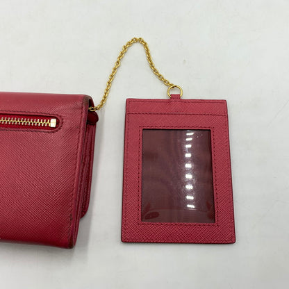 【現状渡し品】【レディース】 PRADA プラダ サフィアーノ レザー ウォレット 長財布 ロングウォレット 181-260503-ko-07-tei カラー：ピンク 万代Net店