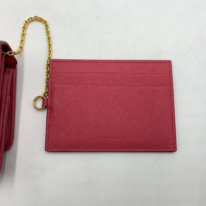 【現状渡し品】【レディース】 PRADA プラダ サフィアーノ レザー ウォレット 長財布 ロングウォレット 181-260503-ko-07-tei カラー：ピンク 万代Net店