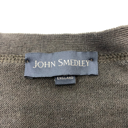 【中古品】【メンズ】 JOHN SMEDLEY ジョンスメドレー V NECK CARDIGAN ブイネック カーディガン トップス 141-260423-ko-06-tei サイズ：M カラー：ブラウン 万代Net店