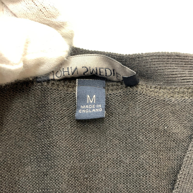 【中古品】【メンズ】 JOHN SMEDLEY ジョンスメドレー V NECK CARDIGAN ブイネック カーディガン トップス 141-260423-ko-06-tei サイズ：M カラー：ブラウン 万代Net店