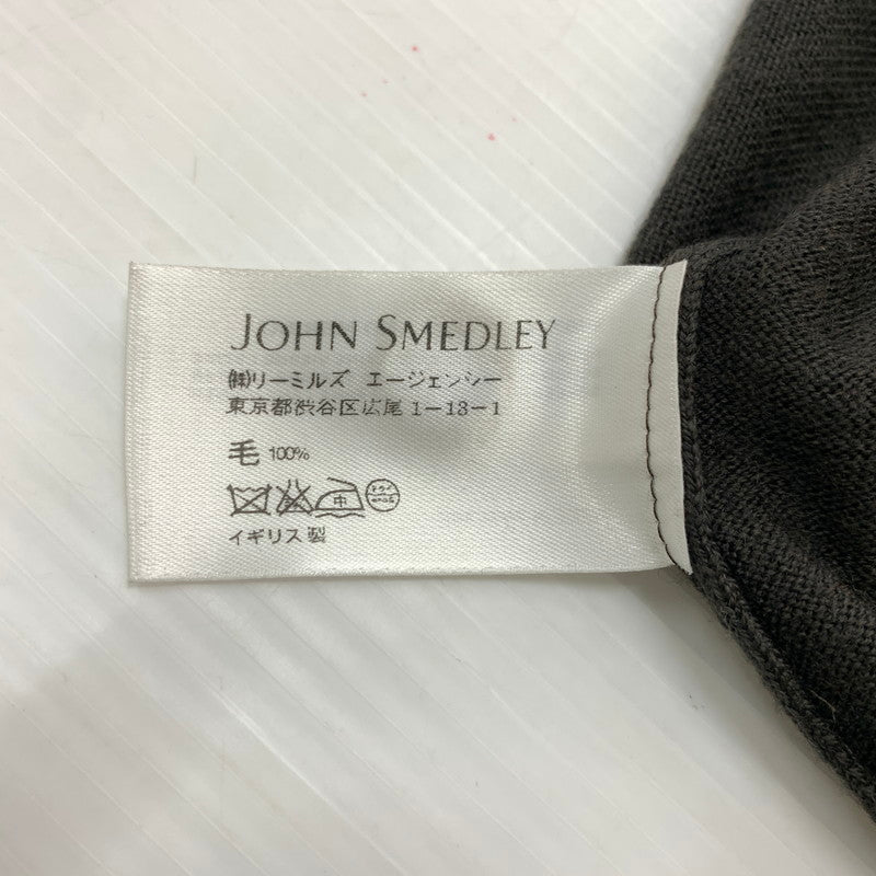 【中古品】【メンズ】 JOHN SMEDLEY ジョンスメドレー V NECK CARDIGAN ブイネック カーディガン トップス 141-260423-ko-06-tei サイズ：M カラー：ブラウン 万代Net店