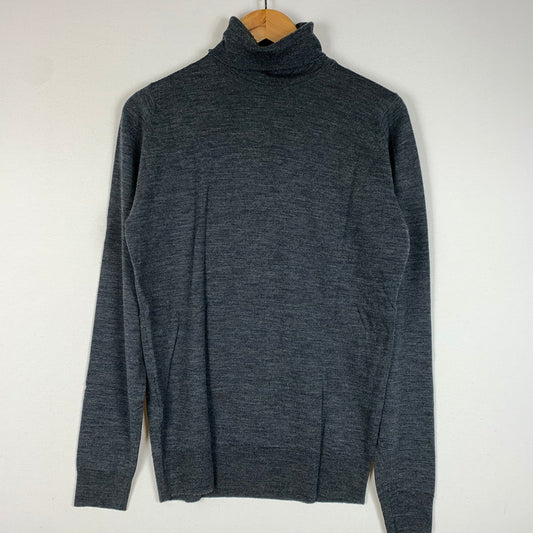 【中古品】【メンズ】 JOHN SMEDLEY ジョンスメドレー TURTLE NECK MERINO WOOL SHIRT タートルネック メリノ ウール シャツ トップス 長袖 141-260423-ko-04-tei サイズ：S カラー：グレー 万代Net店